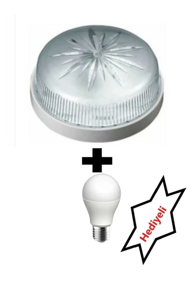 İNWATT Tavan Lambası Glop Armatür. Wc Tuvalet Banyo Balkon Merdiven Teras Aydınlatma (+led Ampul) ürün görseli 1