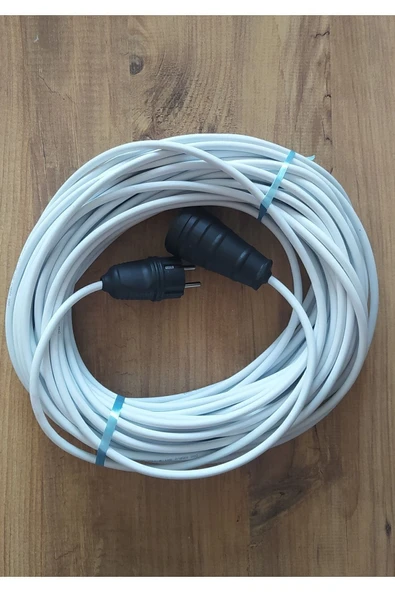 İNWATT TTR 30 Metre Beyaz İzolasyonlu Çok Telli Topraklı Kauçuk Tekli Uzatma Kablosu ürün görseli 1