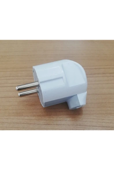 İNWATT Topraklı Erkek Fiş L Tipi Beyaz ürün görseli 1