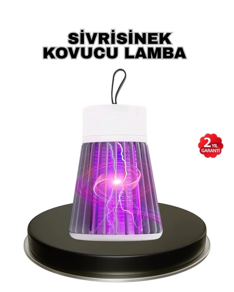 Mor Işıklı Şarjlı Böcek Öldürücü Lamba – Ev, Balkon Ve Kamp Kullanımına Uygun ürün görseli 1