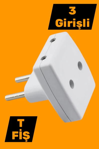 İNWATT 3'lü T Fiş Priz Golyat Çoklu Grup Priz Çoğaltıcı Üçlü Golyat Elektrik Prizi ürün görseli 1