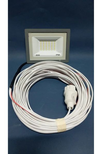 İNWATT 10 Metre 50 Watt Seyyar Led Projektör Aydınlatma. Seyyar Aydınlarma Su Geçirmez Dış Mekan IP66 ürün görseli 1