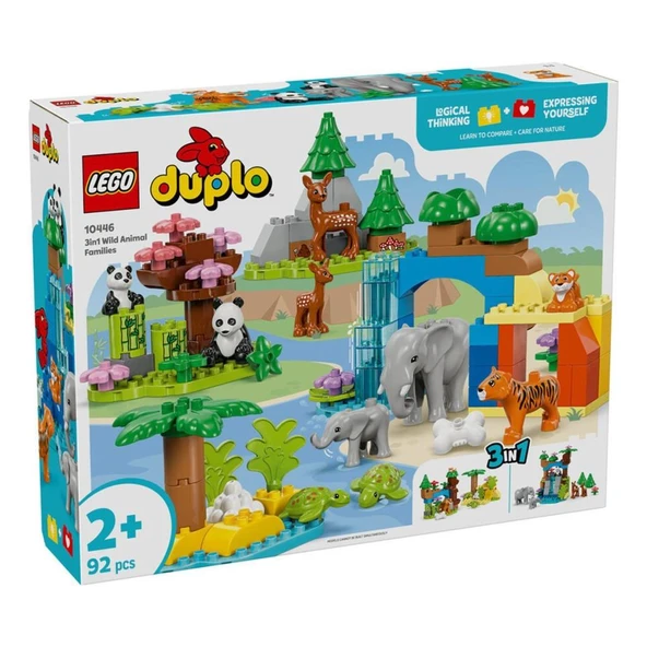 10446 Lego Duplo 3ü1 Arada Vahşi Hayvan Aileleri 92 parça +2aş ürün görseli 1