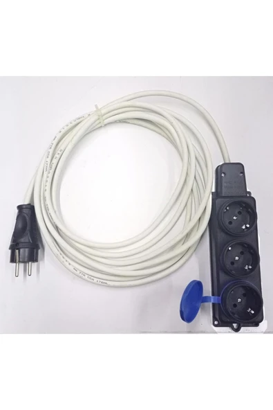 İNWATT Fişli Ve 3lü Kauçuk Prizli Garantili 10 Metre 3x1.5 Topraklı Kablo ürün görseli 1