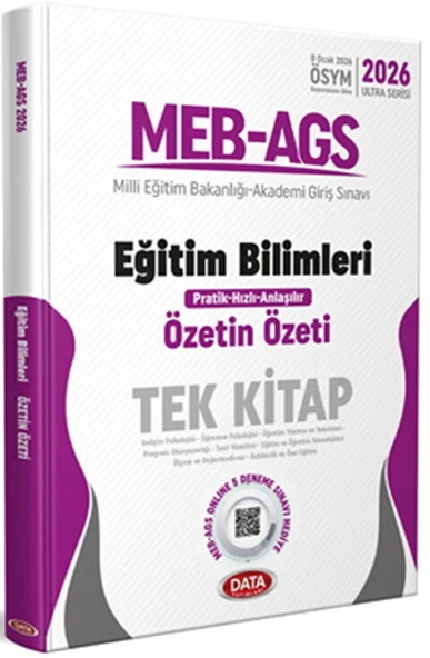 Data Yayınları 2026 MEB AGS Eğitim Bilimleri Tek Kitap Özetin Özeti ürün görseli 1