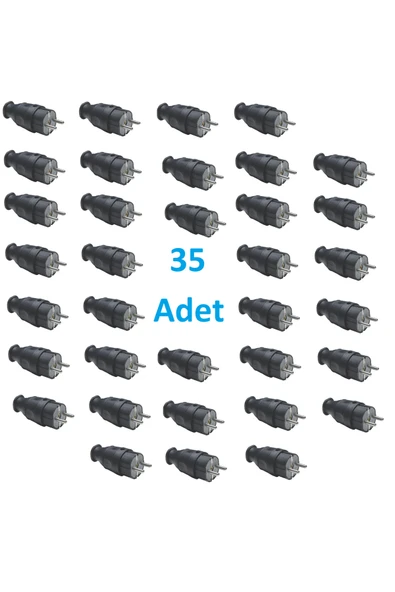 İNWATT Monofaze Kauçuk Erkek Fiş 35 Adet ürün görseli 1