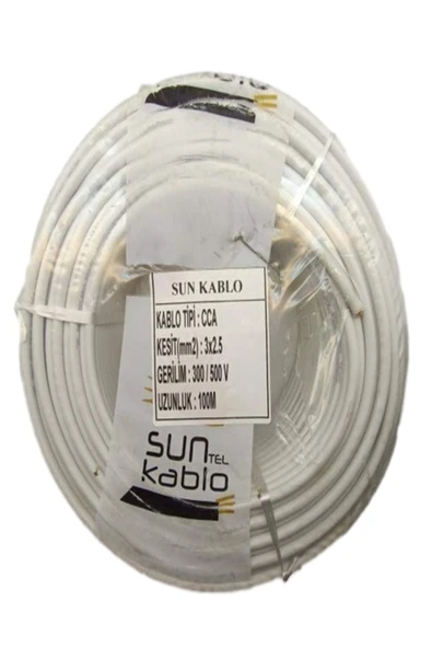 İNWATT 3x2.5 TTR CCA (ALÜMİNYUM) 100 METRE KABLO ürün görseli 1