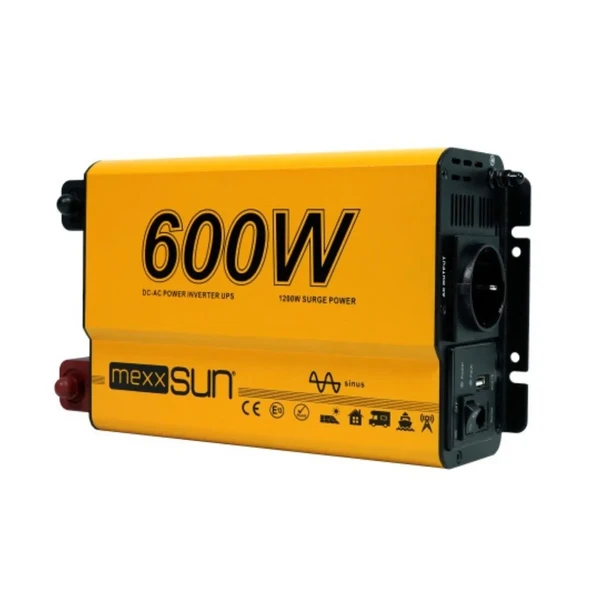 12V Volt - 600W Watt Tam Sinüs İnverter (220V Çevirici) ürün görseli 1