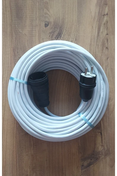 İNWATT 3x2.5 Ttr 30metre Çok Telli Beyaz Renk Izolasyonlu Topraklı Kauçuk Tekli Seyyar Uzatma Kablosu ürün görseli 1