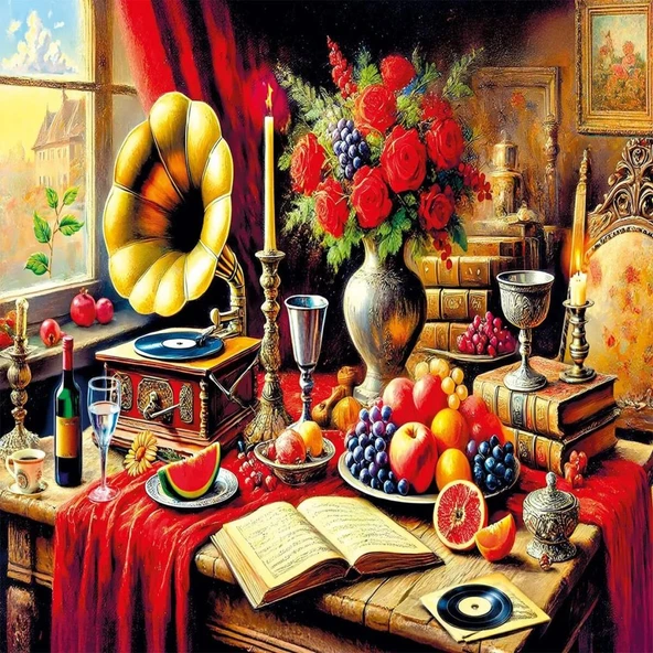 20846 PUZZLE 1000 Silent Melody on a Baroque Table - Resim 2
