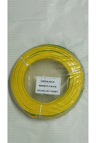 İNWATT 16 mm Sarıyeşil Topraklama Kablosu 100 metre ürün görseli 1