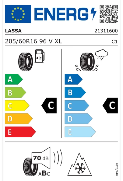 Lassa Multiways 2 205/60R16 96V XL M+S 3PMSF Oto 4Mevsim Lastiği (Üretim Yılı:2026) ürün görseli 1