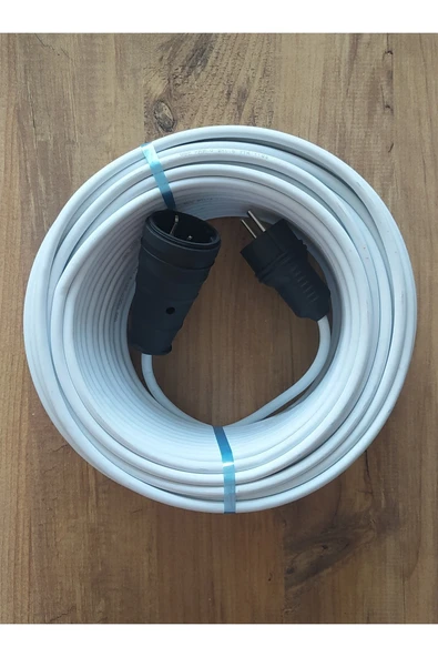 İNWATT 3x2.5 Ttr 50 Metre Çok Telli Beyaz Renk Izolasyonlu Topraklı Kauçuk Tekli Seyyar Uzatma Kablosu ürün görseli 1
