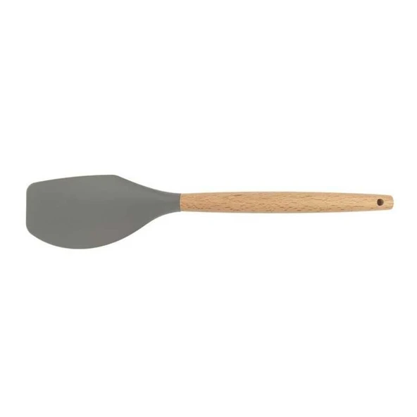 Ahşap Saplı Silikon Sıyırma Spatulası ürün görseli 1