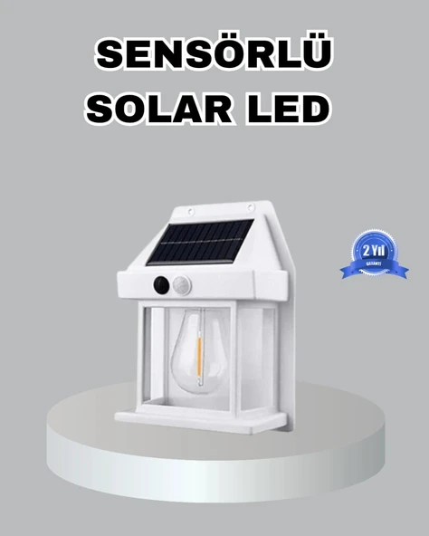 Üç Modlu Güneş Enerjili Duvar Lambası 1800mah Bataryalı Ve Hareket Sensörlü ürün görseli 1