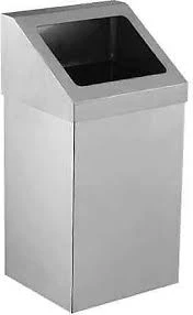 Krom Açık Çatı Kapaklı Çöp Kovası 7 Litre ürün görseli 1