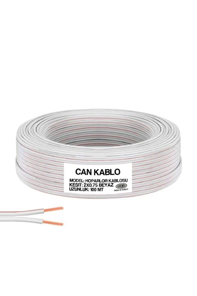 İNWATT Elektrik Ve Hoparlör Kablosu Kordon 2x0.75 100mt - Beyaz ürün görseli 1