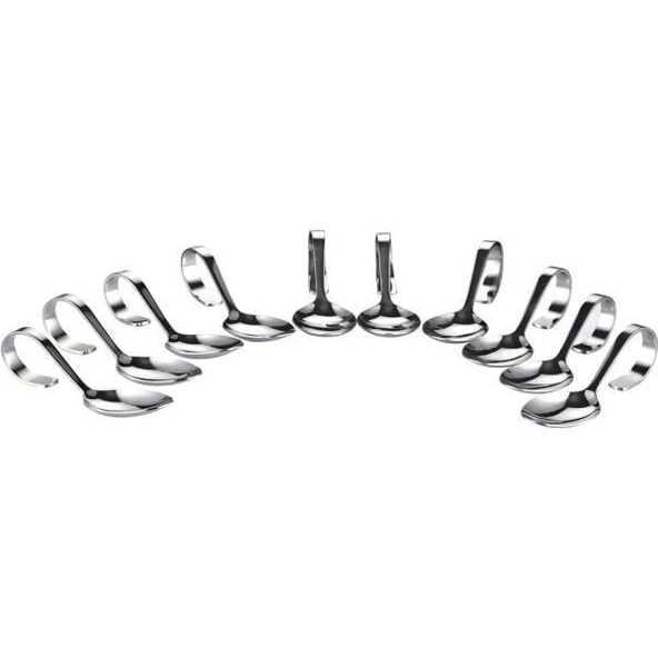 Çelik Sunum Kaşığı 7 Cm (10 Adet) ürün görseli 1