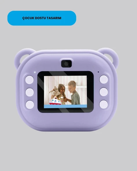 Termal Baskı Özellikli Mini Kamera Mor - Resim 2