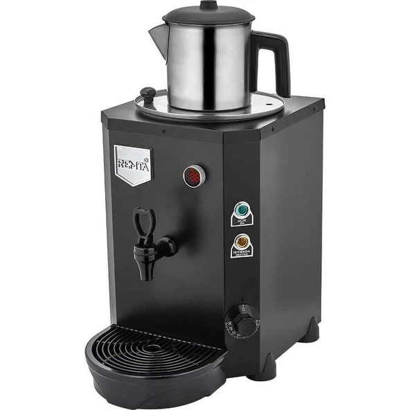 Remta Jumbo Tek Demlikli Çay Makinesi Siyah ürün görseli 1