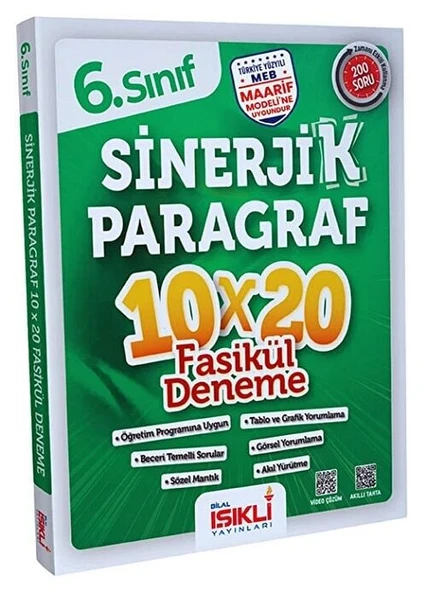 Bilal Işıklı 6. Sınıf Sinerjik Paragraf 10x20 Deneme Bilal Işıklı Yayınları ürün görseli 1