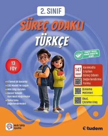 Tudem 2. Sınıf Süreç Odaklı Türkçe Tudem Yayınları ürün görseli 1