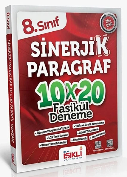 Bilal Işıklı 8. Sınıf Sinerjik Paragraf 10x20 Deneme Bilal Işıklı Yayınları ürün görseli 1