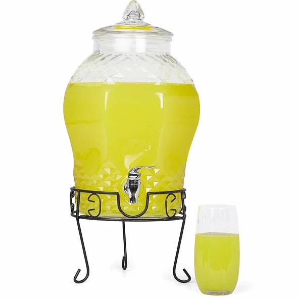 Cam Şerbetlik Musluklu 10 Litre ürün görseli 1