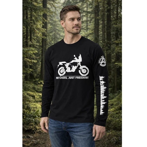 Aybaak Fit Freedom Enduro Motorsiklet Baskılı Uzun Kol Tişört ürün görseli 1