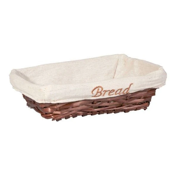 Hasır Bezli Dikdörtgen Ekmek Sepeti 22*16 Cm ürün görseli 1