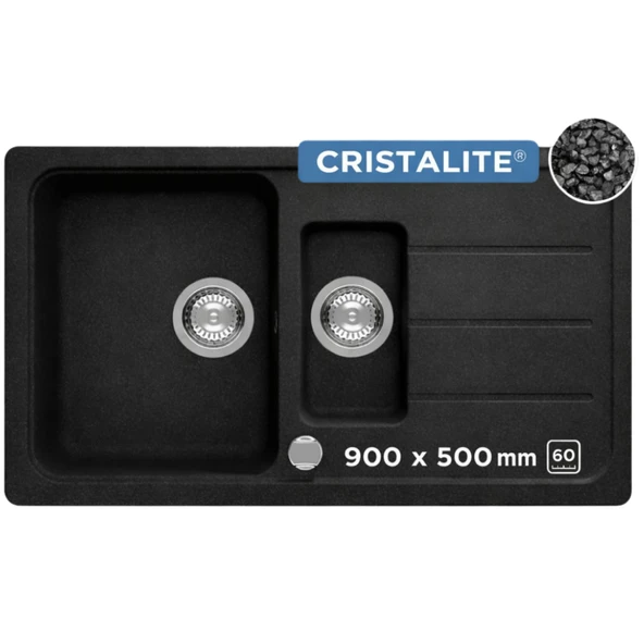 SCHOCK - FORMHAUS ONYX 90 CM CRISTALITE GRANİT EVİYE ürün görseli 1
