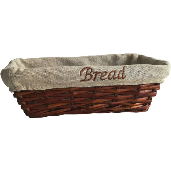 Hasır Bezli Dikdörtgen Ekmek Sepeti 25*12 Cm ürün görseli 1