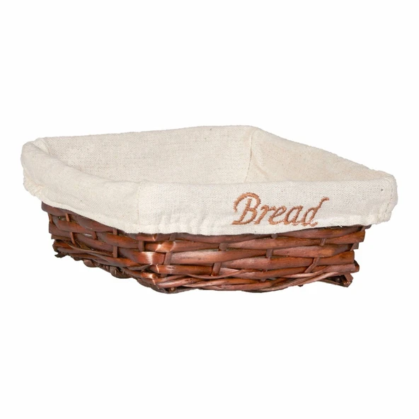 Hasır Bezli Kare Ekmek Sepeti 19*19 Cm ürün görseli 1