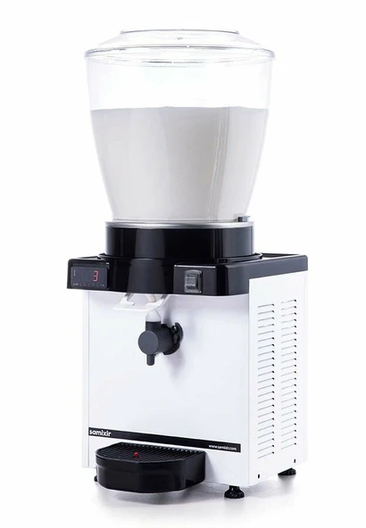 SAMIXIR KAM22 Panoramik Köpüklü Ayran Dispenseri  22 Litre Beyaz ürün görseli 1