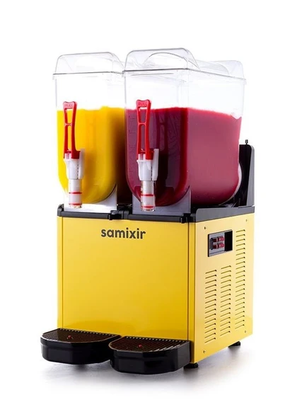SAMIXIR Slush Twin Meyve Suyu Dispenseri 12+12 Litre ürün görseli 1