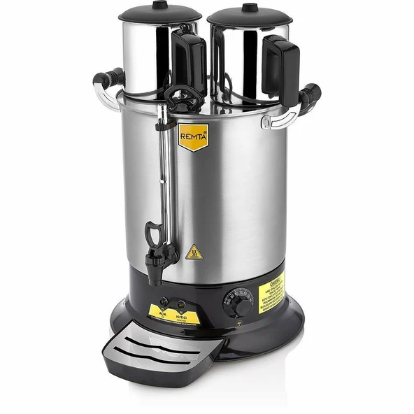 Remta Platin Model Çift Demlikli Çay Makinesi 17 Lt (Demlik Dahil) ürün görseli 1
