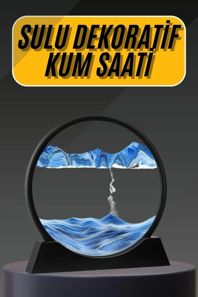3d Led Işıklı Kum Saati Gece Lambası Hareketli Sulu Kum Saati Dekoratif ürün görseli 1