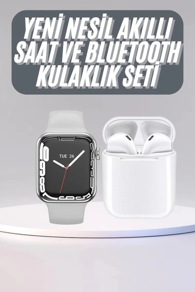 Akıllı Saat Kulaklık Hediyeli Uyku Ve Sağlık Takibi Yapabilen Uzun Ömürlü ürün görseli 1