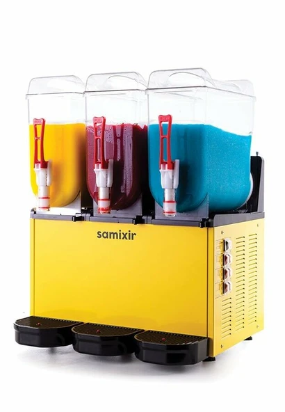SAMIXIR Slush Triple Meyve Suyu Dispenseri 12+12+12 Litre ürün görseli 1