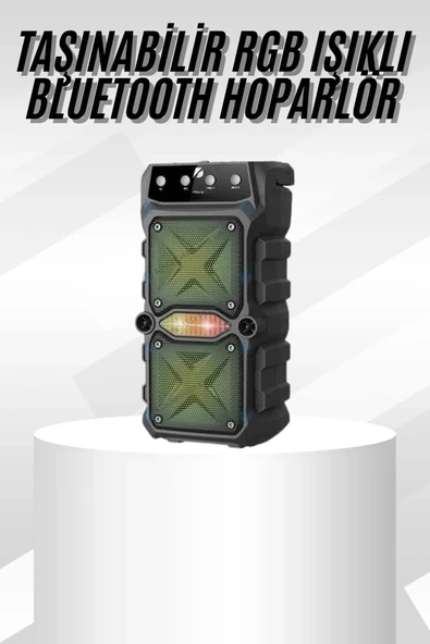 Çift Çıkışlı Güçlü Bataryalı Kablosuz Yüksek Ses Kaliteli Bluetooth Hoparlör ürün görseli 1