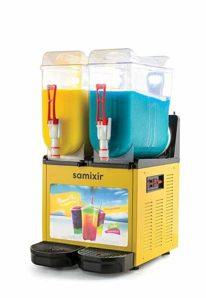 SAMIXIR Slush Twin Allure Meyve Suyu Dispenseri 12+12 Litre ürün görseli 1