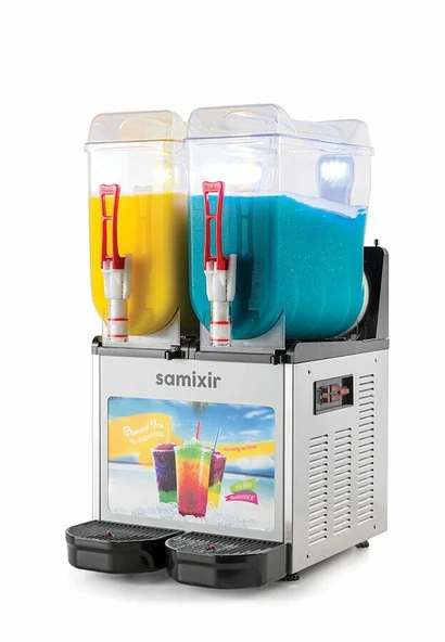 SAMIXIR Slush Twin Allure Meyve Suyu Dispenseri 12+12 Litre ürün görseli 1