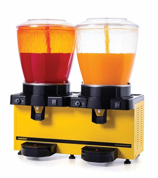 SAMIXIR Panoramik 22 Twin Fıskiyeli Soğuk İçecek Dispenseri 22+22 Litre ürün görseli 1