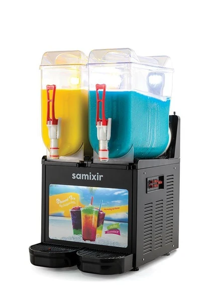 SAMIXIR Slush Twin Allure Meyve Suyu Dispenseri 12+12 Litre ürün görseli 1
