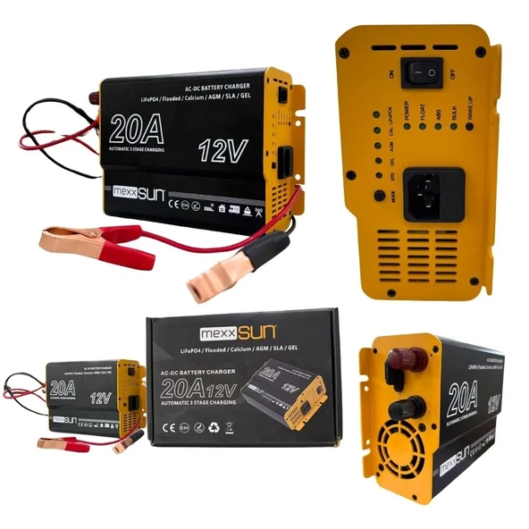 Akü Şarj Cihazı AC-DC 12V - 20A Tüm Akülerle Uyumlu (2 Yıl Garanti) ürün görseli 1