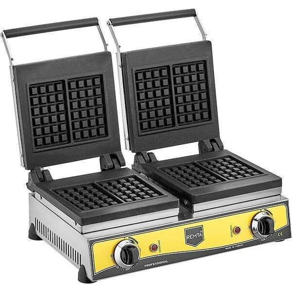 Remta Çiftli Kare Desen Waffle Makinesi ürün görseli 1