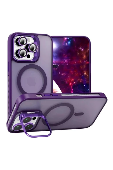 iPhone 12 Pro 6.1'' StandGuard MagSafe Kılıf + Lens Koruma Derin Mor ürün görseli 1