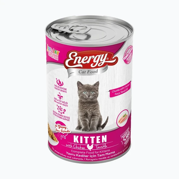 Energy Tavuklu Yavru Yaş Kedi Maması - 400 g ürün görseli 1