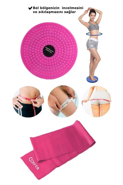 2'li Set Bel Ve Tüm Vücut Için Form Tutma Aleti Dönen Twister Disc Pilates Bandı ürün görseli 1