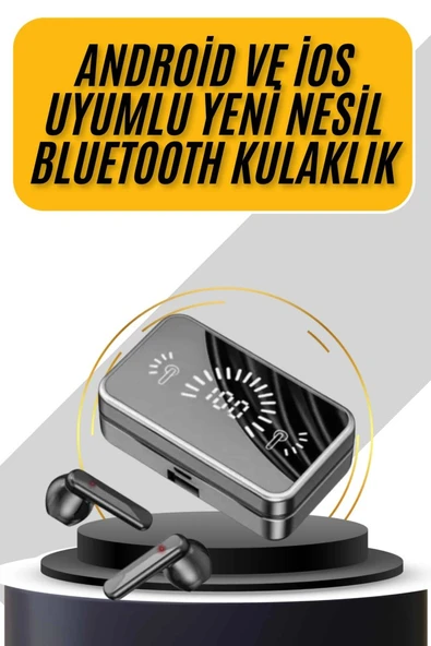 İos Android Uyumlu Bluetooth Kulaklık Kablosuz Kulaklık Yüksek Basslı ürün görseli 1